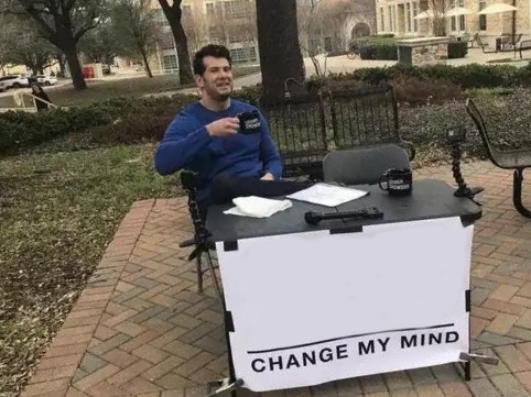 Change My Mind meme about GuruNanda