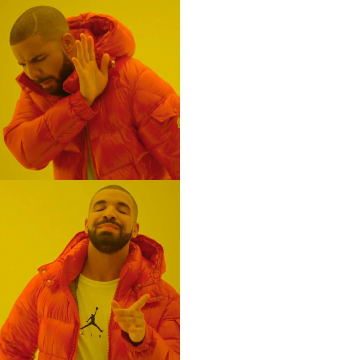 Drake Hotline Bling meme about GuruNanda