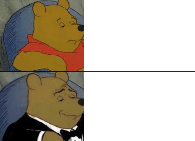 Tuxedo Winnie The Pooh meme about GuruNanda