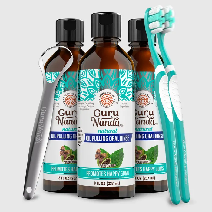 Three bottles of Farmed Mint pulling oil
